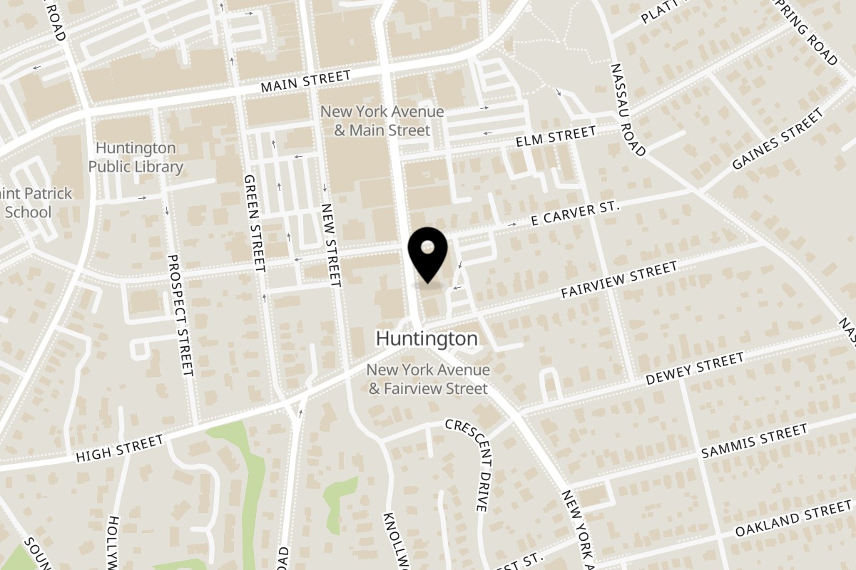 Map showing the location of KAHANI on 400 New York Ave in Huntington
